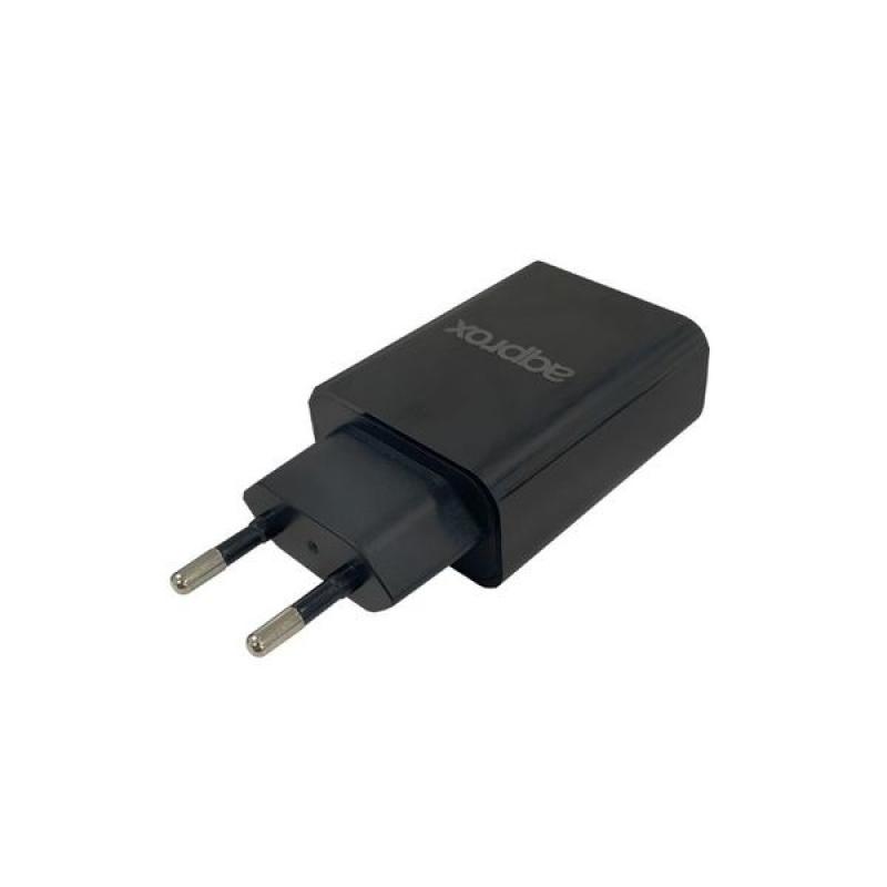 Approx Cargador Doble de Pared USB-A 5V/2.4A 12W