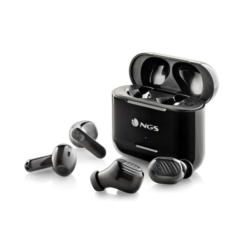 NGS Artica Duo Pack de 2 Pares de Auriculares Bluetooth 5.1 TWS - Manos Libres - Autonomia hasta 5h - Controles Tactiles - Estuc