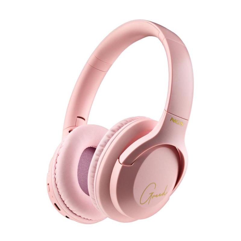 NGS Artica Greed Auriculares Bluetooth 5.1 con Microfono - Diadema Ajustable - Almohadillas Acolchadas - Autonomia hasta 46h - M