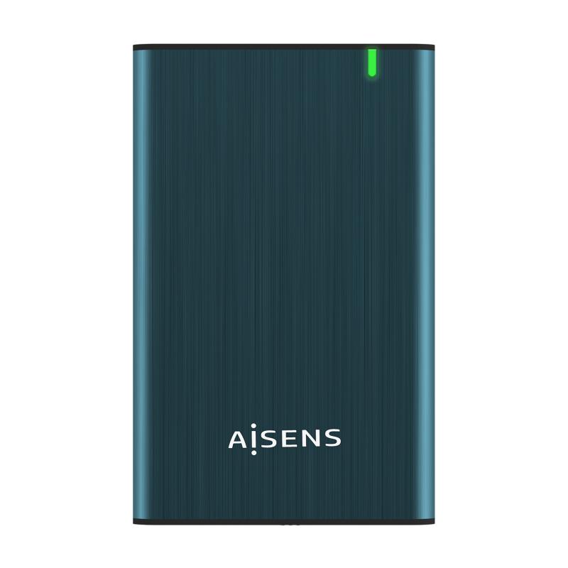 Aisens Caja Externa 2.5? para Discos Duros 9.5mm SATA I, II y III a USB 3.0/USB 3.1 GEN1 - Color Azul Pacifico