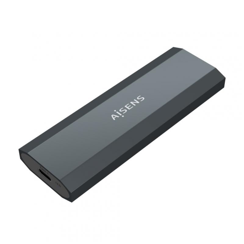 Aisens Caja Externa M.2 (NGFF) - SATA/NVMe a Usb3.1 Gen2 - Color Gris