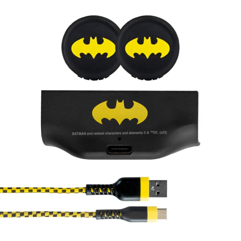 FR-TEC Pack Carga y Juega Batman Xbox Series X/S - Grips con Logo Batman - Cable USB-C 3m Resistente y Colorido - Bateria Recarg