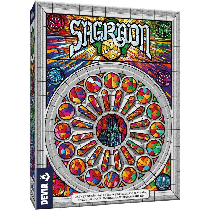 Sagrada Juego de Tablero - Tematica Historia/Construccion - De 1 a 4 Jugadores - A partir de 14 Años - Duracion 45min. aprox.