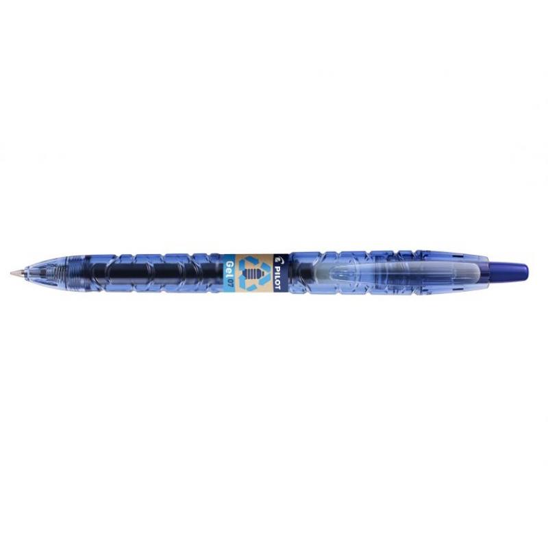 Pilot Boligrafo de Bola Retractil B2P Gel BeGreen - Tinta de Gel - Punta 0.7mm - Trazo 0.32mm - 89,8% de Plastico Reciclado - Re