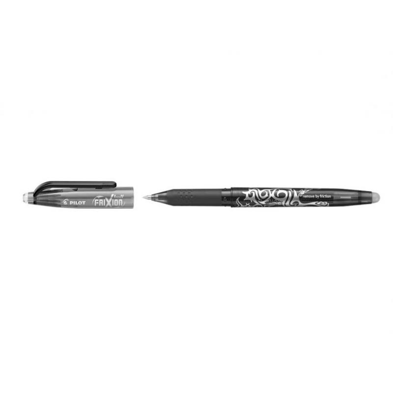 Pilot Frixion Ball Boligrafo de Gel Borrable - Punta de Bola 0.7mm - Trazo 0.4mm - Grip Ergonomico - Color Negro