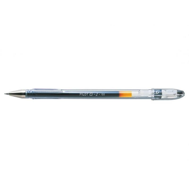 Pilot Boligrafo de Gel G1 - Recargable - Punta de Bola 0.5mm - Trazo 0.3mm - Cuerpo Transparente - Color Negro