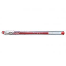 Pilot Boligrafo de Gel G1 - Recargable - Punta de Bola 0.5mm - Trazo 0.3mm - Cuerpo Transparente - Color Rojo