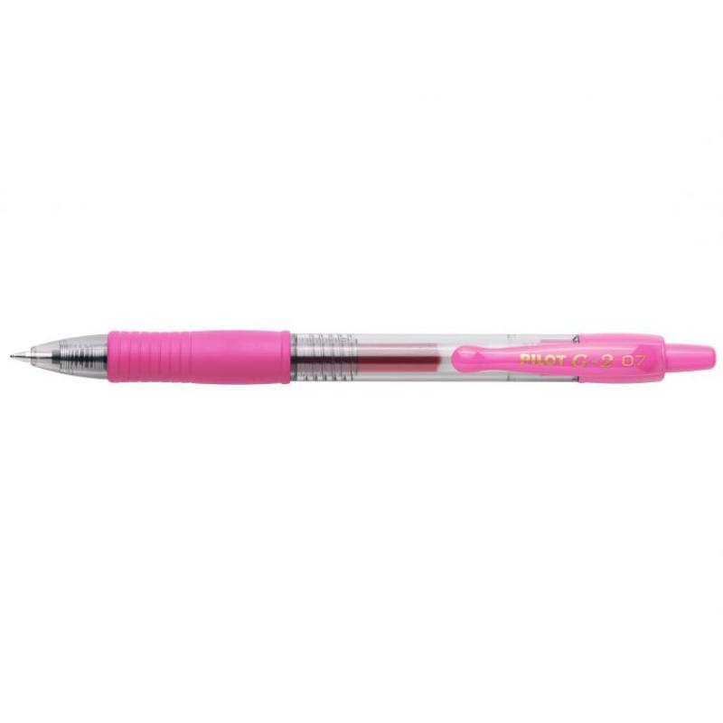 Pilot Boligrafo de Gel G2 Rollerball Retractil - Recargable - Punta de Bola Redonda 0.7mm - Trazo 0.32mm - Grip Ergonomico - Col