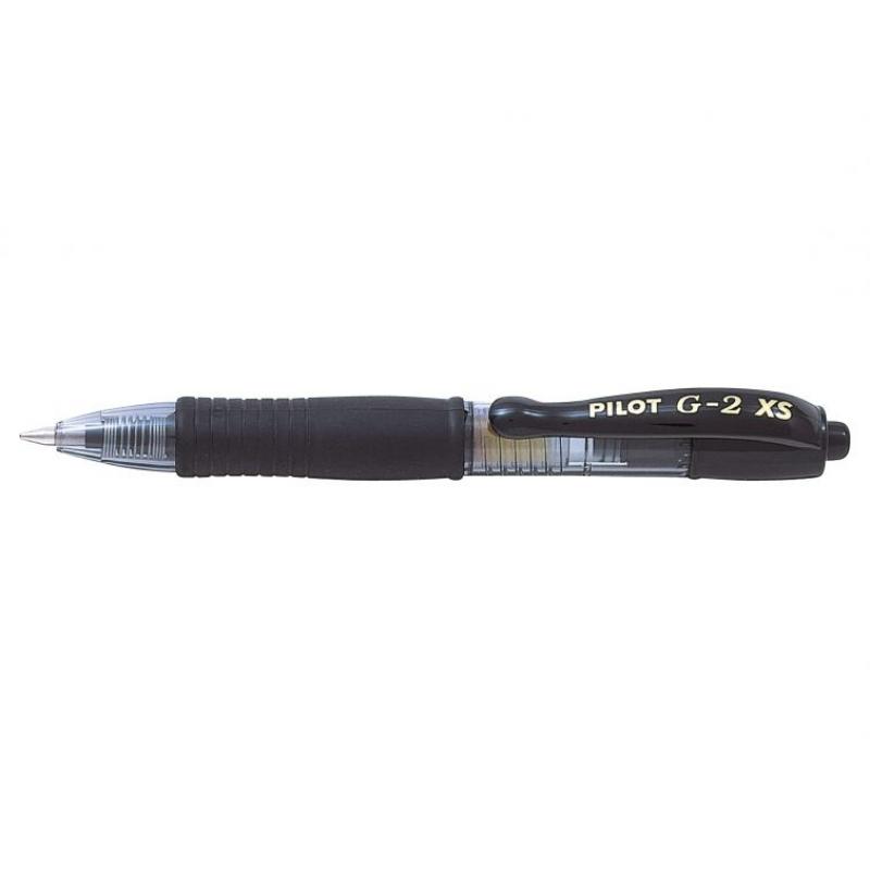 Pilot Boligrafo de Gel G2 Pixie XS Retractil - Punta de Bola Redonda 0.7mm - Trazo 0.32mm - Grip Ergonomico - Color Negro