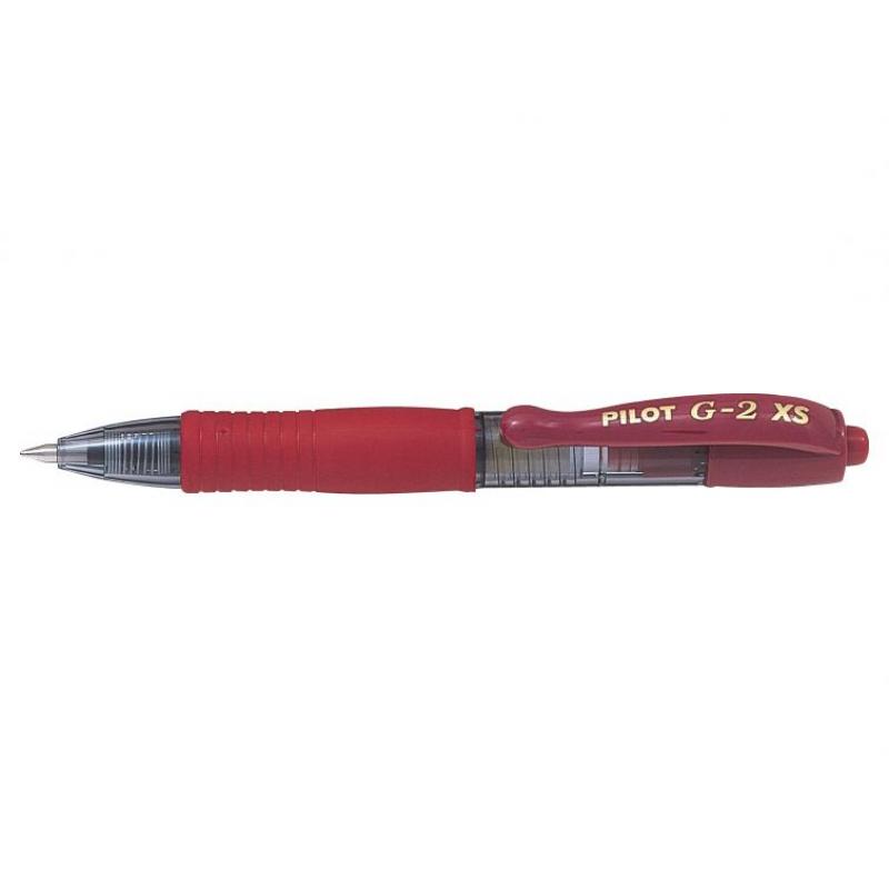 Pilot Boligrafo de Gel G2 Pixie XS Retractil - Punta de Bola Redonda 0.7mm - Trazo 0.32mm - Grip Ergonomico - Color Rojo Oscuro