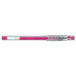 Pilot Boligrafo de Gel G-Tec C4 - Extra Fino - Recargable - Punta de Bola 0.4mm - Trazo 0.2mm - Color Rosa