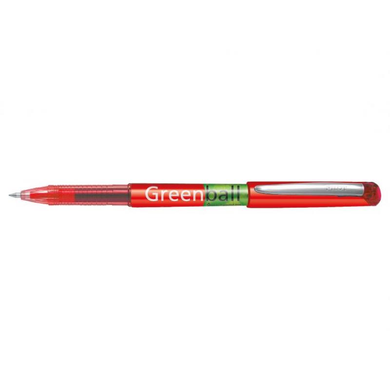 Pilot Boligrafo de Tinta Liquida Greenball - Recargable - Fabricado con Plastico Reciclado - Punta Media 0.7mm - Trazo 0.35mm - 