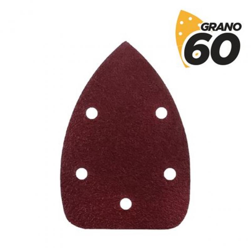 Blim Pack de 10 Lijas con Velcro para Lijadora BL0124 - Grano 60 - Formato Triangular