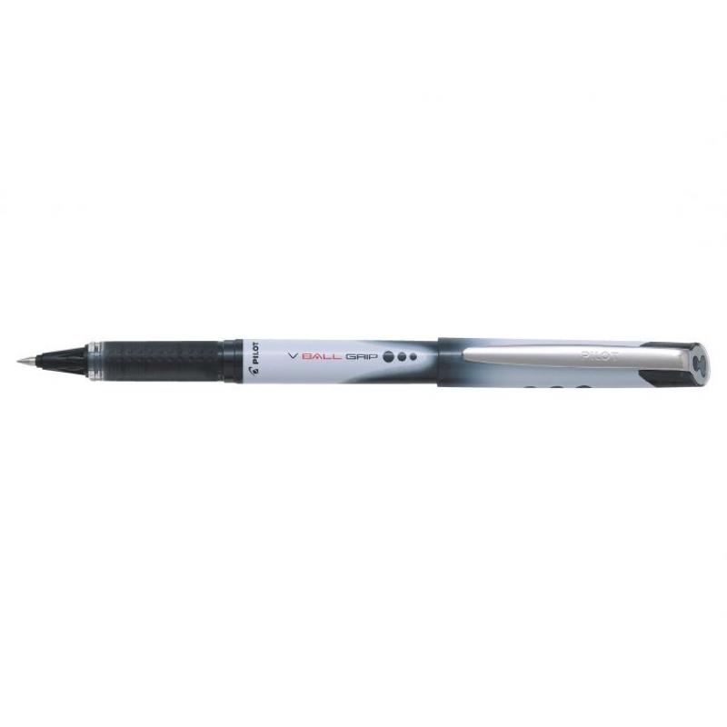 Pilot Boligrafo de Tinta Liquida V Ball Grip 05 - Punta de Bola Conica 0.5mm - Trazo 0.3mm - Grip de Goma - Color Negro