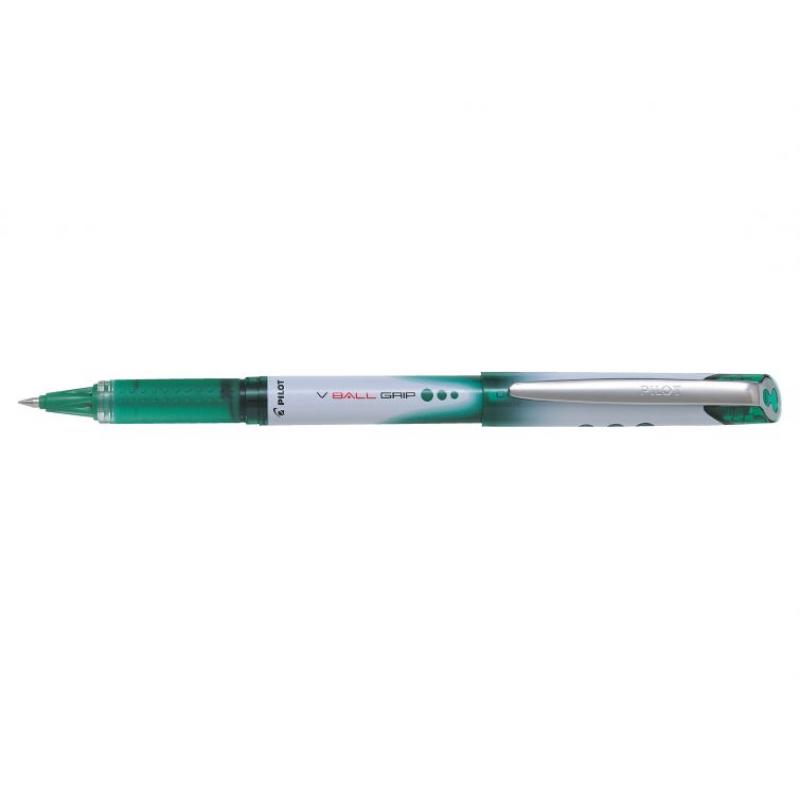 Pilot Boligrafo de Tinta Liquida V Ball Grip 05 - Punta de Bola Conica 0.5mm - Trazo 0.3mm - Grip de Goma - Color Verde