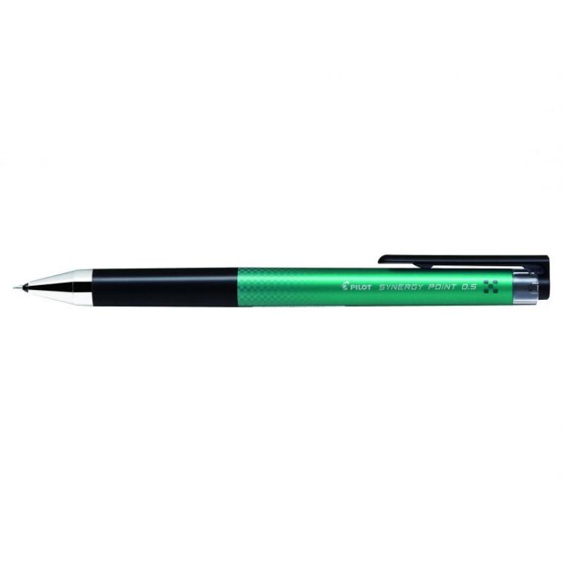 Pilot Boligrafo de Gel Synergy Point Retractil - Recargable - Punta Fina 0.5mm - Trazo 0.25mm - Color Verde