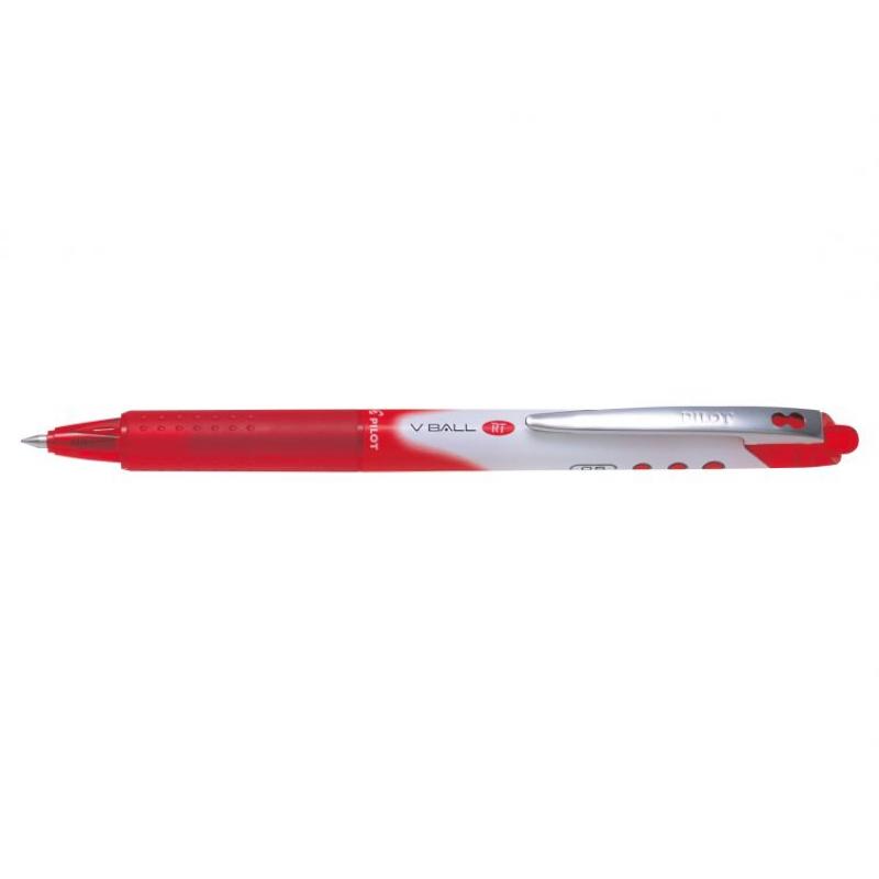 Pilot Boligrafo de Tinta Liquida V Ball RT 07 - Retractil - Punta de Bola Conica 0.5mm - Trazo 0.25mm - Grip de Goma - Color Roj