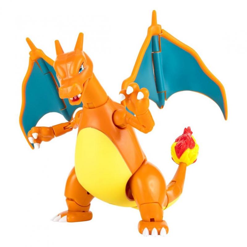 Jazwares Select Pokemon 25 Aniversario Charizard - Figura de Coleccion Articulada - Altura 15cm aprox. - Incluye Base de Sujecci