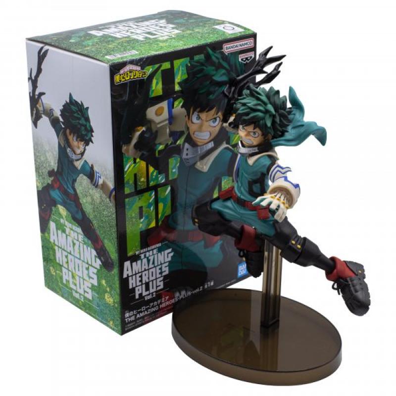 Banpresto My Hero Academia The Amazing Heroes Plus Vol. 2 Izuku Midoriya Deku Latigo Negro - Figura de Coleccion - Altura 13cm a