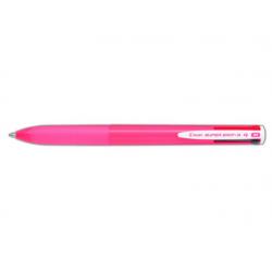 Pilot Boligrafo de Bola Retractil Super Grip G4 - 4 Colores - Punta 1.0mm - Trazo 0.27mm - Cuerpo Rosa