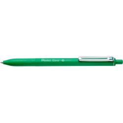 Pentel iZee Boligrafo de Bola Retractil - Punta 0.7mm - Trazo 0.35mm - Clip de Metal - Color Verde