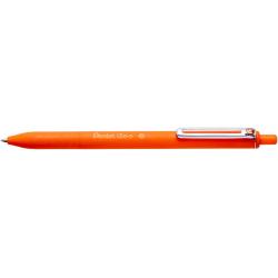 Pentel iZee Boligrafo de Bola Retractil - Punta 0.7mm - Trazo 0.35mm - Clip de Metal - Color Naranja