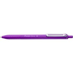 Pentel iZee Boligrafo de Bola Retractil - Punta 0.7mm - Trazo 0.35mm - Clip de Metal - Color Violeta
