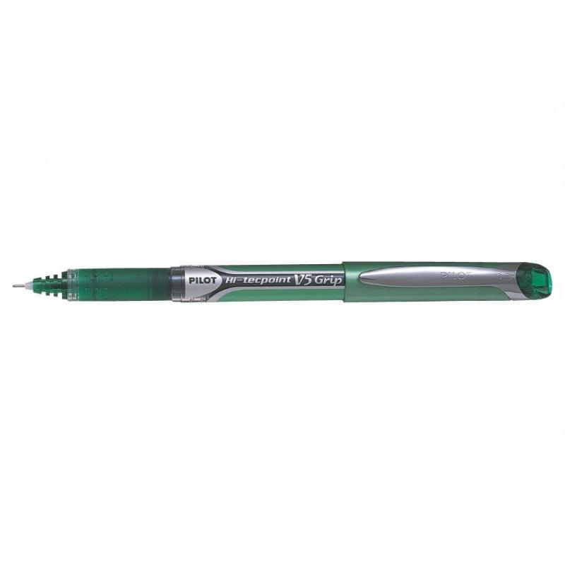 Pilot Boligrafo de Tinta Liquida Hi-Tecpoint V5 Grip - Punta Fina de Aguja 0.5mm - Trazo 0.3mm - Color Verde