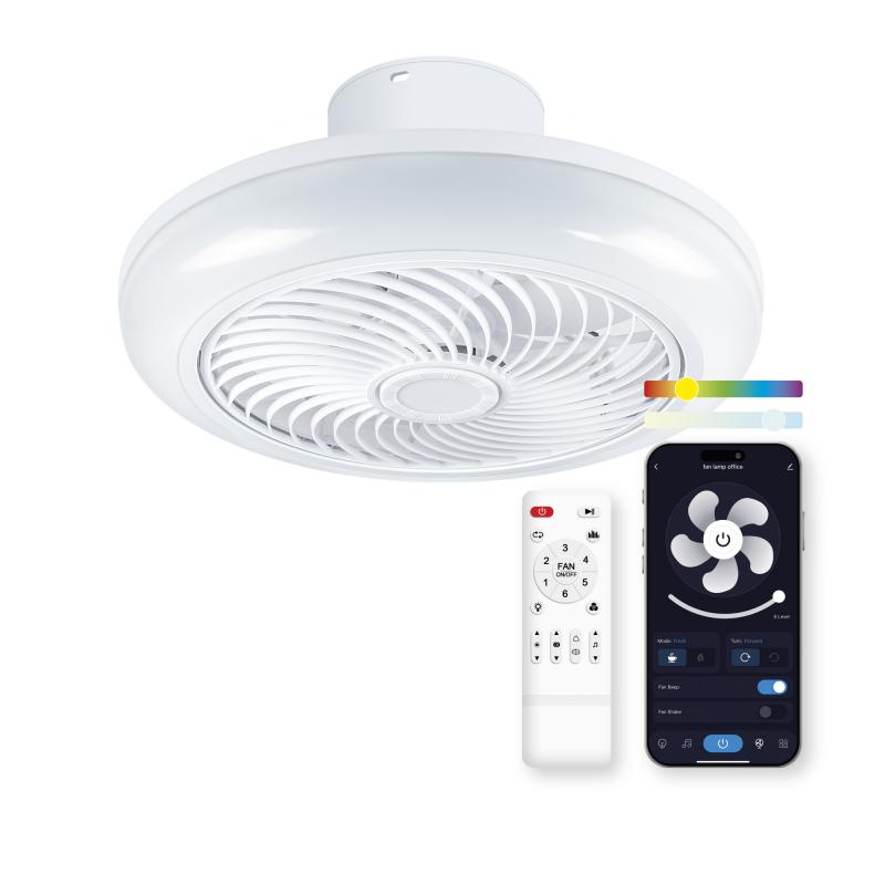 Ksix Siroco Smartled Ventilador - RGBIC - CCT - Diametro 46cm - Color Blanco