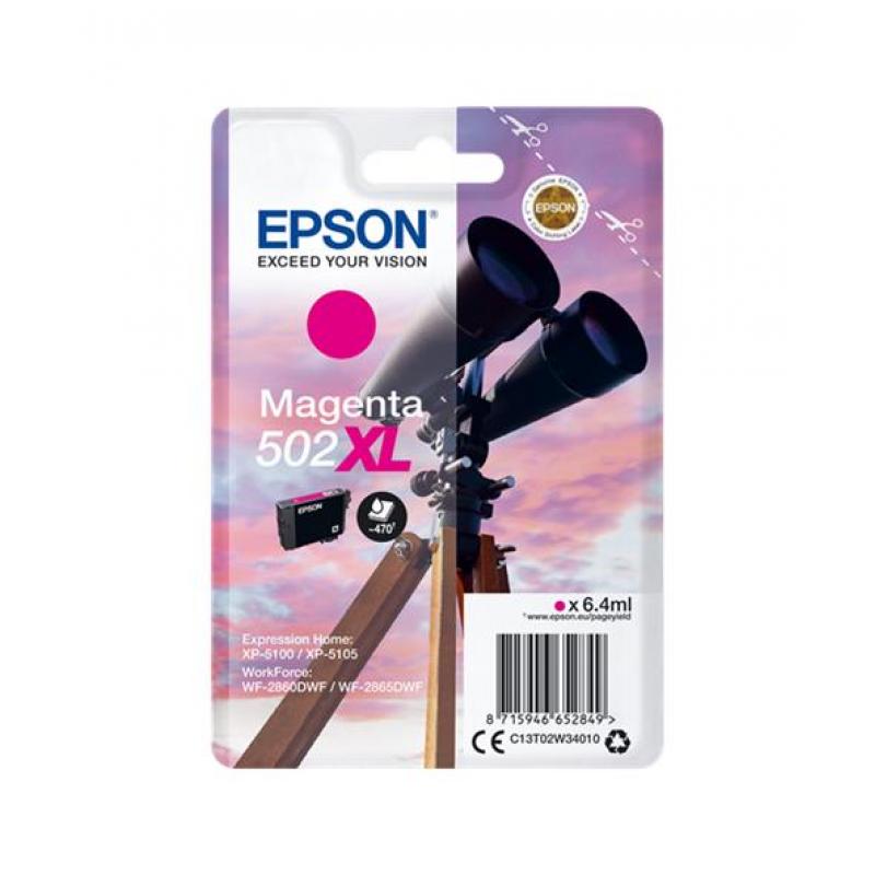 Epson 502XL Magenta Cartucho de Tinta Original - C13T02W34010