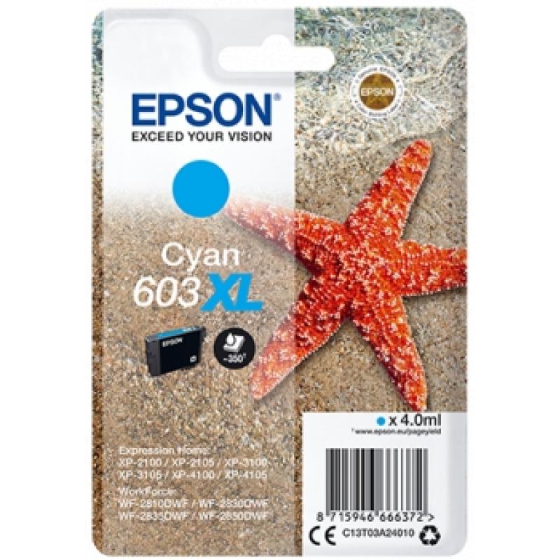 Epson 603XL Cyan Cartucho de Tinta Original - C13T03A24010