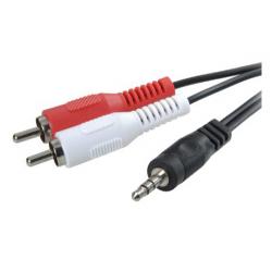 3GO Cable de Audio Jack a 2 RCA macho/macho 2m