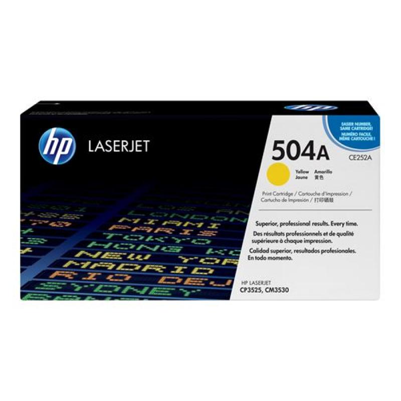 HP CE252A Amarillo Cartucho de Toner Original - 504A