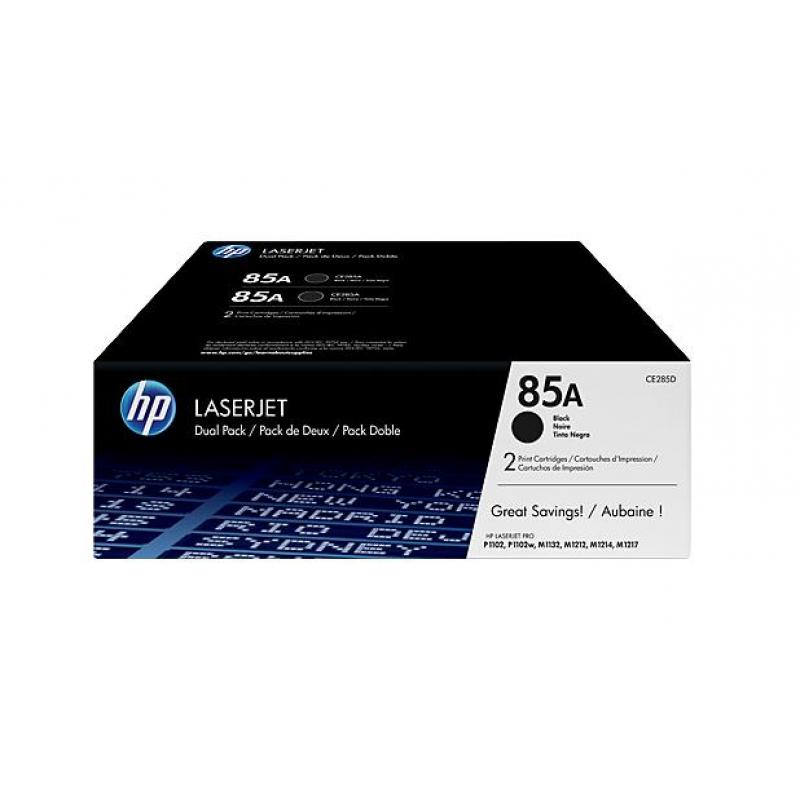 HP CE285A Negro Pack de 2 Cartuchos de Toner Originales - 85A