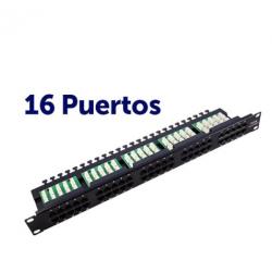 Cromad Patch Panel 16 Puertos Krone Cat 6 1U UTP 19"