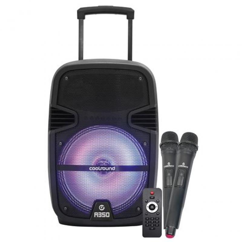 Coolsound A350 Altavoz Amplificado Bluetooth 350W 12" 50W RMS - USB, Entrada Mic. Jack 6.3mm - Iluminacion LED - 2 Microfono Inc