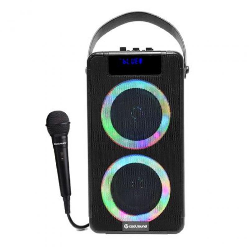 Coolsound Party Boom A360 Altavoz Portatil Bluetooth 100W 2x 4" - Iluminacion LED - USB, MicroSD, Jack3.5mm - Bateria 3.7V 4500m