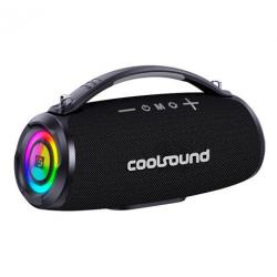 Coolsound Altavoz Bluetooth Beach Boom 40W - Asa de Transporte - Efecto Luces LED - Color Negro