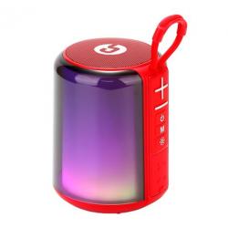 Coolsound Altavoz Bluetooth Light Boom 5W - Asa de Transporte - Efecto Luces LED - Color Rojo