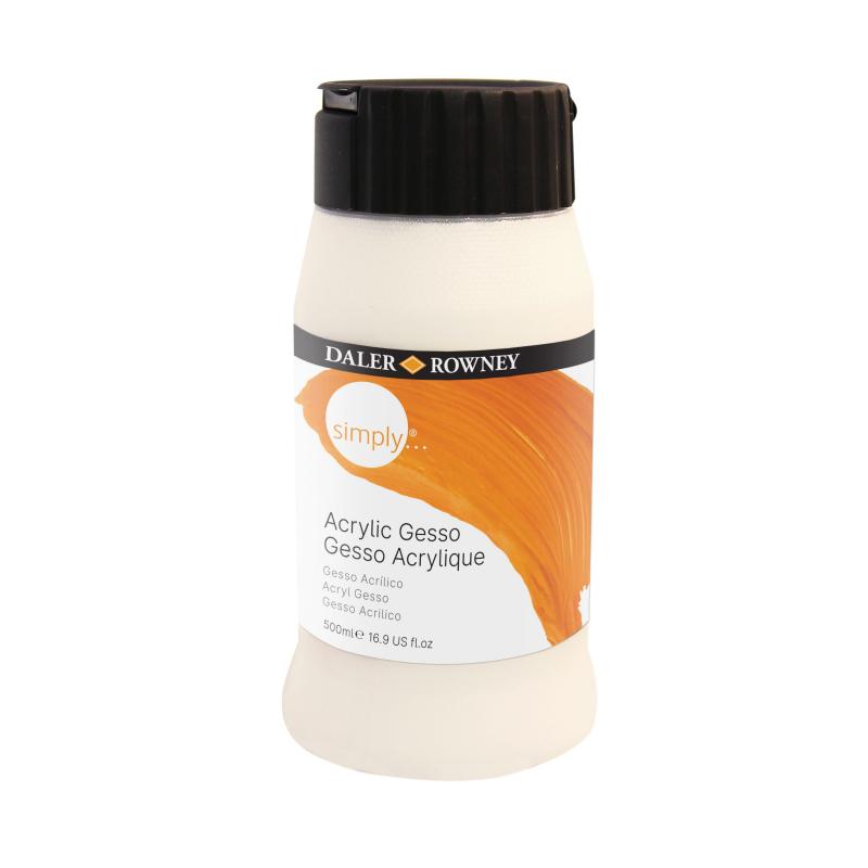 Daler Rowney Simply Bote de Imprimador de Yeso - 500ml - Color Blanco