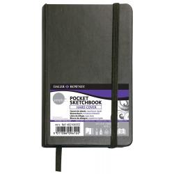 Daler Rowney Simply Cuaderno Cosido - Formato 9x14cm - 72 Hojas de Papel 100g/mg2 - Color Blanco