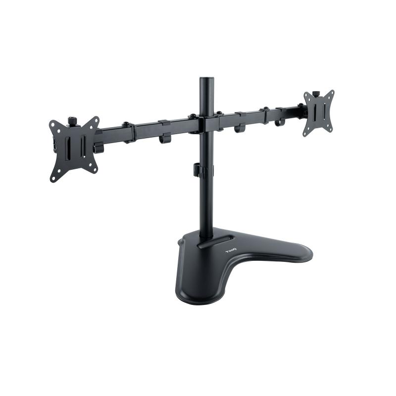 Tooq Soporte de Mesa con Brazos Articulados para 2 Monitores de 17"-32" - Giratorio e Inclinable - Peso Max 9kg x Brazo - VESA 1