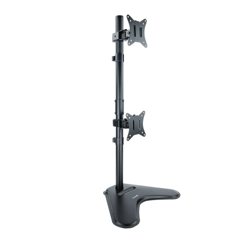 Tooq Soporte de Mesa para 2 Monitores en Vertical de 17"-32" - Giratorio e Inclinable - Peso Max 9kg x Brazo - VESA 100x100mm