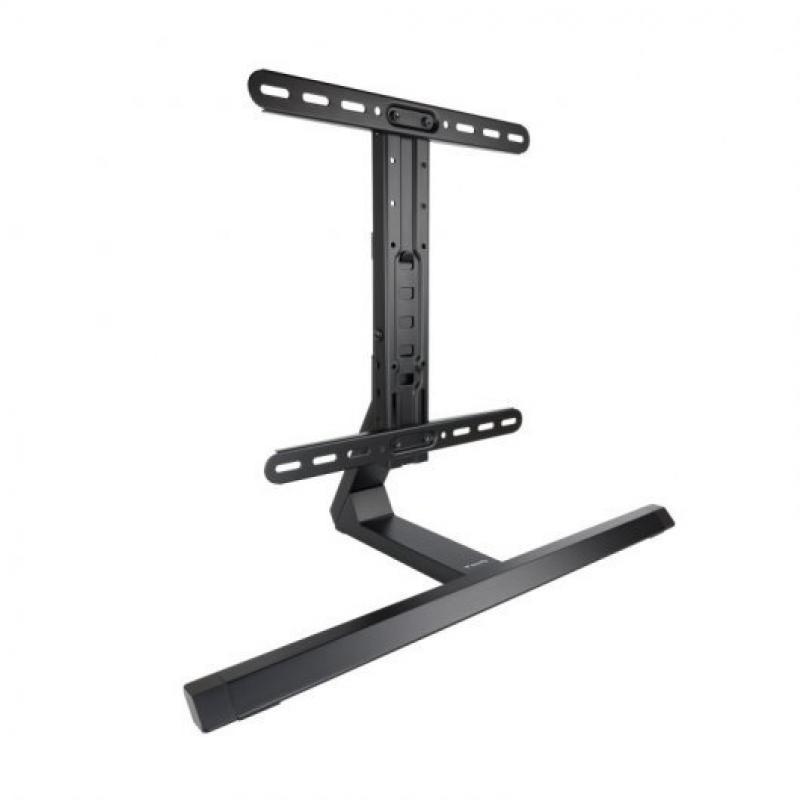 Tooq Soporte de Mesa para TV de 32"-65" - Gestion de Cables - Peso Max 40Kg - VESA 400X400mm - Fabricado en Aluminio - Color Neg