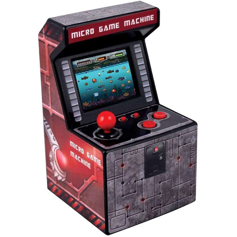 FR-TEC Mini Maquina Arcade Ital - Pantalla 2.5" TFT - 240 Juegos Retro - Alimentacion con 3 Pilas AA - Volumen Ajustable - Medid