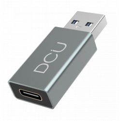 DCU Tecnologic Adaptador USB 3.0 a USB Tipo C Aluminio - Color Metal