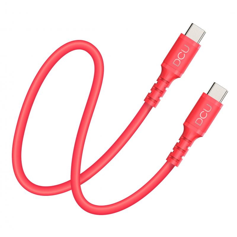 DCU Tecnologic Conexion USB Tipo C - USB Tipo C - 1m - Color Rojo