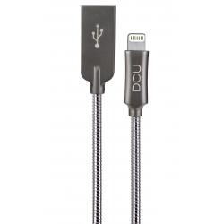 DCU Tecnologic Cable Lightning Pure Metal - Conector USB 2.0 y C89 - Resistente a Deshilacharse, Doblarse y Romperse - Recubrimi
