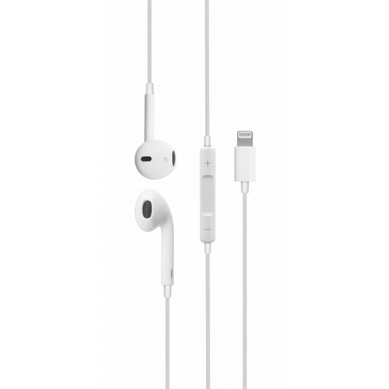 DCU Tecnologic Auriculares Stereo con Conector Lightning - Color Blanco