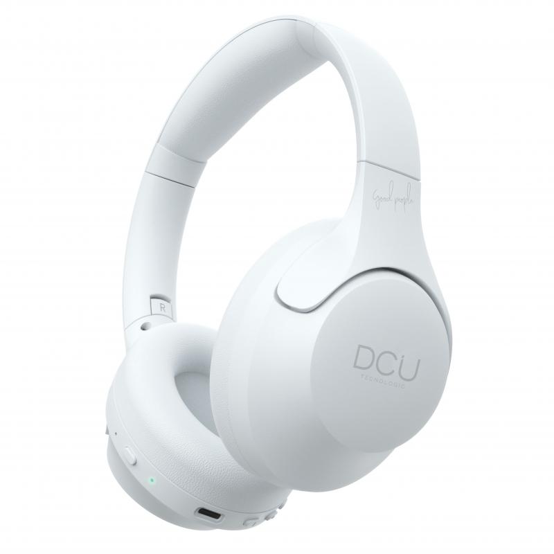 DCU Tecnologic Auriculares Bluetooth True Immersive Anc - Bluetooth 5.3 - Altavoz 40mm - Cancelacion Activa de Ruido - Bateria d